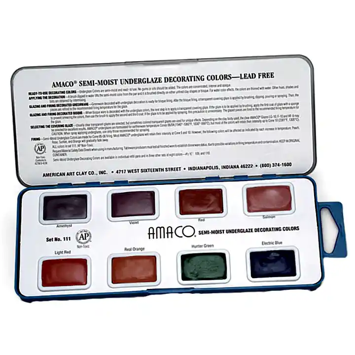 Amaco Semi Moist Underglaze Set No.111