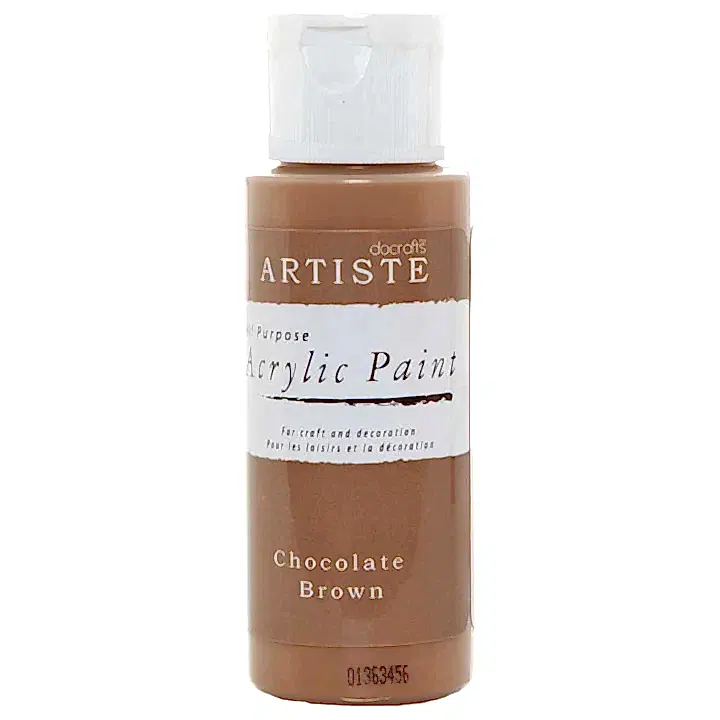 DoCrafts Artiste Chocolate Brown Acrylic Paint
