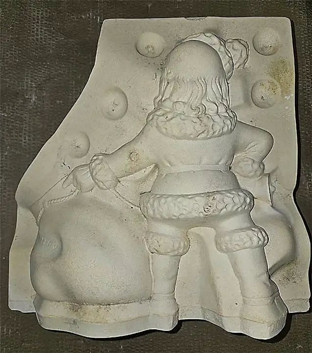Potterycrafts Vintage Santa Clause with Sack Plaster Master Mould